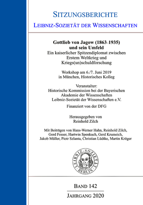 Gottlieb von Jagow (1863-1935) und sein Umfeld von Zilch,  Reinhold