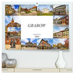 Grabow Impressionen (hochwertiger Premium Wandkalender 2024 DIN A2 quer), Kunstdruck in Hochglanz von Meutzner,  Dirk