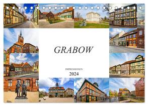 Grabow Impressionen (Tischkalender 2024 DIN A5 quer), CALVENDO Monatskalender von Meutzner,  Dirk