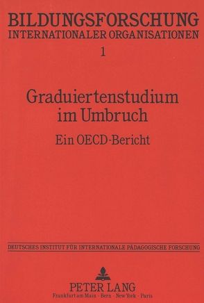 Graduiertenstudium im Umbruch von Mitter,  Wolfgang, Schäfer,  Ulrich