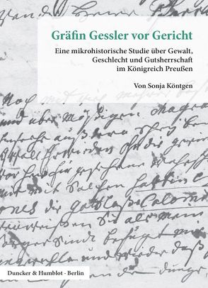 Gräfin Gessler vor Gericht. von Köntgen,  Sonja