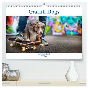 Graffiti Dogs (hochwertiger Premium Wandkalender 2024 DIN A2 quer), Kunstdruck in Hochglanz von Dzierzawa (DoraZett),  Judith