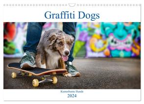 Graffiti Dogs (Wandkalender 2024 DIN A3 quer), CALVENDO Monatskalender von Dzierzawa (DoraZett),  Judith
