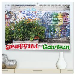 GRAFFITI GARTEN (hochwertiger Premium Wandkalender 2024 DIN A2 quer), Kunstdruck in Hochglanz von Galle,  Jost
