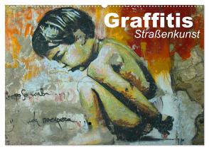 Graffitis • Straßenkunst (Wandkalender 2024 DIN A2 quer), CALVENDO Monatskalender von Stanzer,  Elisabeth