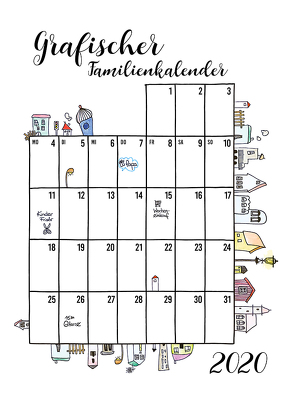Grafischer Familienkalender 2020 von K4 Verlag, Thalheim,  Silvie