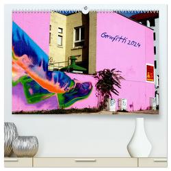 Grafitti 2024 (hochwertiger Premium Wandkalender 2024 DIN A2 quer), Kunstdruck in Hochglanz von Sichau,  Jutta