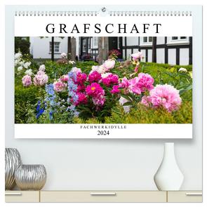 Grafschaft – Fachwerkidylle (hochwertiger Premium Wandkalender 2024 DIN A2 quer), Kunstdruck in Hochglanz von Bücker,  Heidi