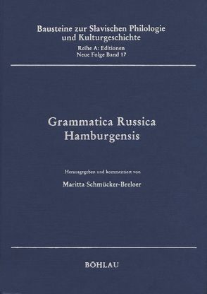 Grammatica Russica Hamburgensis von Schmücker-Breloer,  Maritta