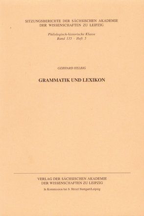 Grammatik und Lexikon von Helbig,  Gerhard