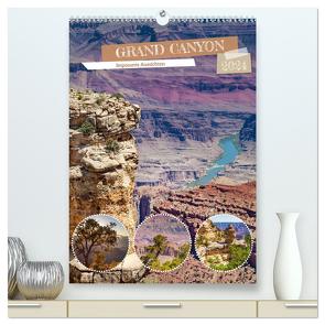 GRAND CANYON Imposante Aussichten (hochwertiger Premium Wandkalender 2024 DIN A2 hoch), Kunstdruck in Hochglanz von Viola,  Melanie