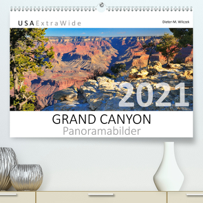 GRAND CANYON Panoramabilder (Premium, hochwertiger DIN A2 Wandkalender 2021, Kunstdruck in Hochglanz) von Wilczek,  Dieter-M.