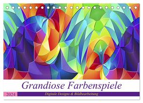 Grandiose Farbenspiele (Tischkalender 2024 DIN A5 quer), CALVENDO Monatskalender von Schubert,  Ina