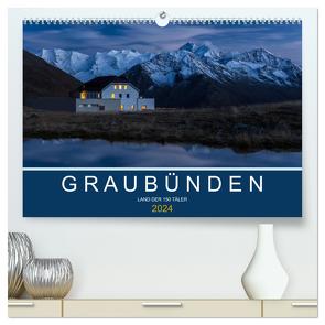 Graubünden – Land der 150 Täler (hochwertiger Premium Wandkalender 2024 DIN A2 quer), Kunstdruck in Hochglanz von Mathis,  Armin