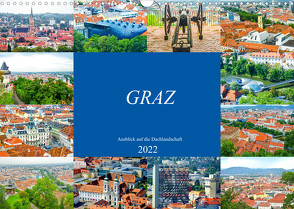 Graz – Ausblick auf die Dachlandschaft (Wandkalender 2022 DIN A3 quer) von Schwarze,  Nina