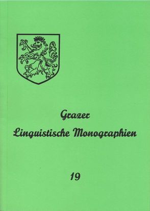 Grazer Linguistische Monographien 19 von Sornig,  Karl