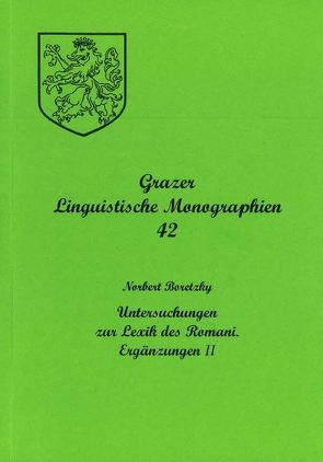 Grazer Linguistische Monographien 42 von Norbert,  Boretzky