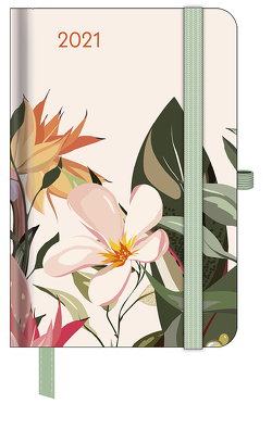 GreenLine Diary Floral 2021 – Buchkalender – Taschenkalender – 10×15