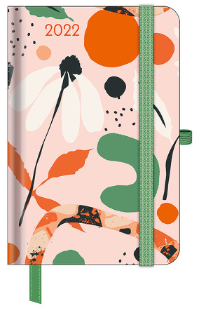GreenLine Diary Floral 2022 – Buchkalender – Taschenkalender – 10×15