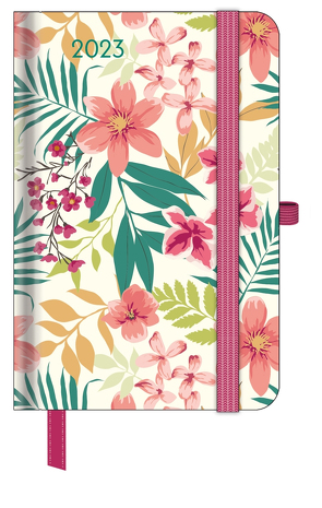 GreenLine Diary Floral 2023 – Buchkalender – Taschenkalender – 10×15