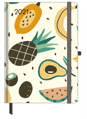 GreenLine Diary Happy Fruits 2021 – Buchkalender – Taschenkalender – 16×22