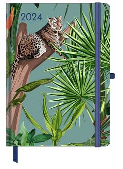 GreenLine Diary Jungle 2024 – Buchkalender – Taschenkalender – 16×22