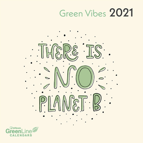 GreenLine Green Vibes 2021 – Wand-Kalender – Mini-Broschürenkalender – 17,5×17,5 – 17,5×35 geöffnet