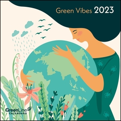 GreenLine Green Vibes 2023 – Wand-Kalender – Broschüren-Kalender – 30×30 – 30×60 geöffnet