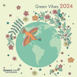 GreenLine Green Vibes 2024 – Wand-Kalender – Broschüren-Kalender – 30×30 – 30×60 geöffnet