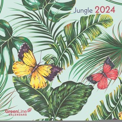 GreenLine Jungle 2024 – Wand-Kalender – Broschüren-Kalender – 30×30 – 30×60 geöffnet