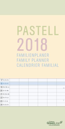 GreenLine Pastell Familienplaner 2018