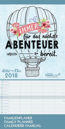 GreenLine Sheepworld Boho 2018 Familienplaner