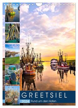 GREETSIEL Rund um den Hafen (Wandkalender 2024 DIN A4 hoch), CALVENDO Monatskalender von Dreegmeyer,  Andrea