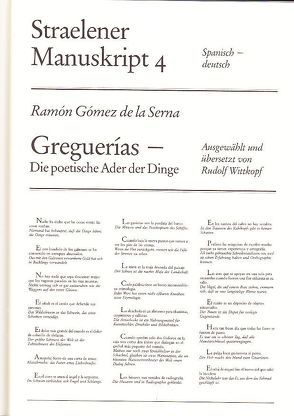 Greguerías von Gómez de la Serna,  Ramón, Wittkopf,  Rudolf
