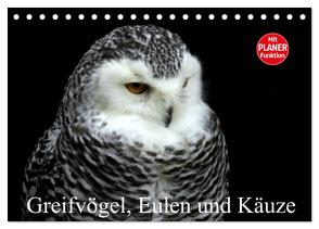 Greifvögel, Eulen und Käuze (Tischkalender 2024 DIN A5 quer), CALVENDO Monatskalender von Klatt,  Arno