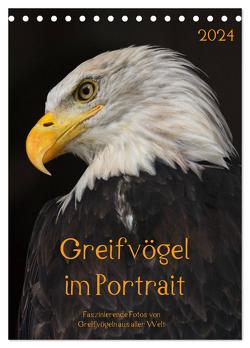 Greifvögel im Portrait (Tischkalender 2024 DIN A5 hoch), CALVENDO Monatskalender von Tipka (GUTI-Fotos),  Guido