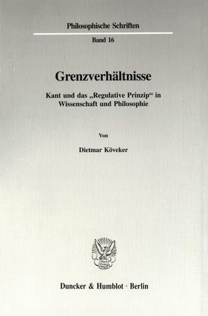 Grenzverhältnisse. von Köveker,  Dietmar