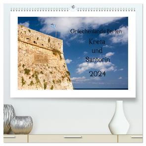 Griechenlands Perlen Kreta und Santorin (hochwertiger Premium Wandkalender 2024 DIN A2 quer), Kunstdruck in Hochglanz von Streiparth,  Katrin