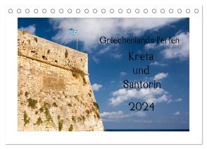 Griechenlands Perlen Kreta und Santorin (Tischkalender 2024 DIN A5 quer), CALVENDO Monatskalender von Streiparth,  Katrin