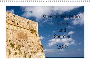 Griechenlands Perlen Kreta und Santorin (Wandkalender 2019 DIN A3 quer) von Streiparth,  Katrin