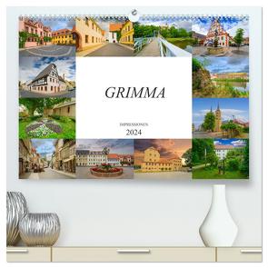 Grimma Impressionen (hochwertiger Premium Wandkalender 2024 DIN A2 quer), Kunstdruck in Hochglanz von Meutzner,  Dirk
