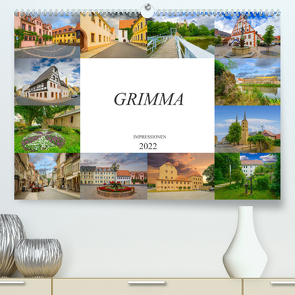 Grimma Impressionen (Premium, hochwertiger DIN A2 Wandkalender 2022, Kunstdruck in Hochglanz) von Meutzner,  Dirk