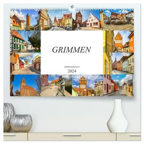 Grimmen Impressionen (hochwertiger Premium Wandkalender 2024 DIN A2 quer), Kunstdruck in Hochglanz von Meutzner,  Dirk