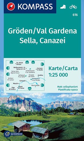 KOMPASS Wanderkarte Gröden, Val Gardena, Sella, Canazei von KOMPASS-Karten GmbH