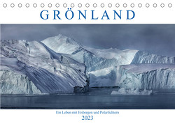 Grönland, ein Leben mit Eisbergen und Polarlichtern (Tischkalender 2023 DIN A5 quer) von Kruse,  Joana