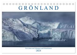 Grönland, ein Leben mit Eisbergen und Polarlichtern (Tischkalender 2024 DIN A5 quer), CALVENDO Monatskalender von Kruse,  Joana