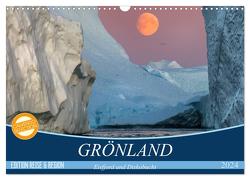 GRÖNLAND Eisfjord und Diskobucht (Wandkalender 2024 DIN A3 quer), CALVENDO Monatskalender von Junio,  Michele