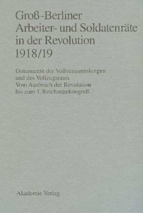 Groß-Berliner Arbeiter- und Soldatenräte in der Revolution 1918/19 von Engel,  Gerhard, Holtz,  Bärbel, Materna,  Ingo