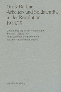 Groß-Berliner Arbeiter- und Soldatenräte in der Revolution 1918/19 von Engel,  Gerhard, Holtz,  Bärbel, Materna,  Ingo