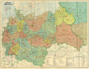 Großdeutsches Reich – Postleit-Gebietskarte, März 1944 von Rockstuhl,  Harald